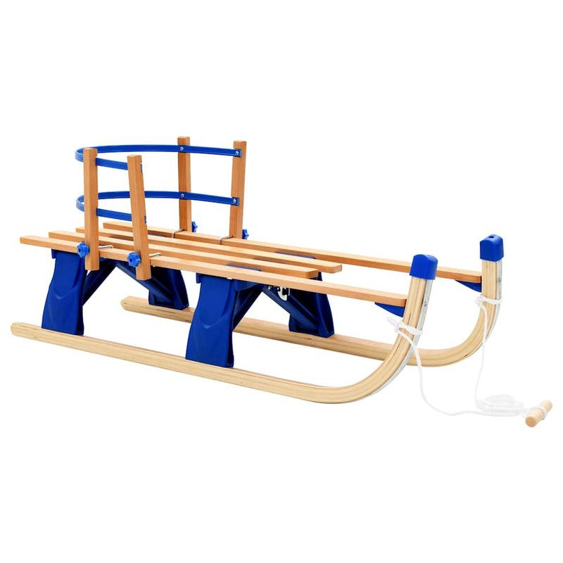 Load image into Gallery viewer, Vidaxl sneeuwslee met rugleuning inklapbaar 119 cm hout
