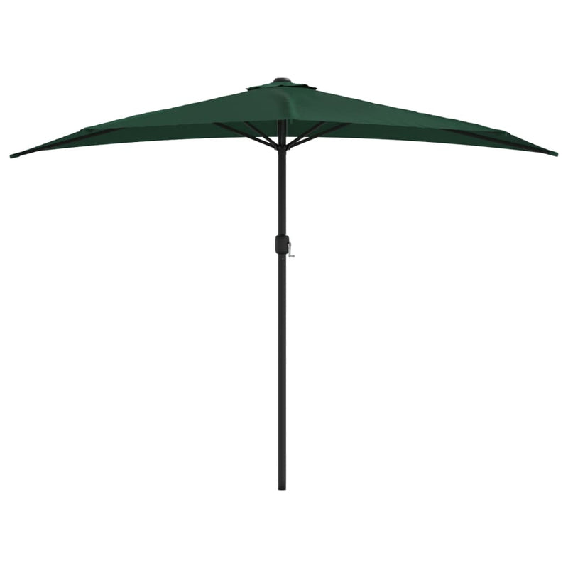 Load image into Gallery viewer, Vidaxl balkonparasol half met aluminium paal 300x155 cm groen