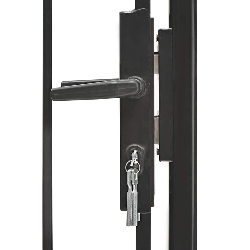 Load image into Gallery viewer, Vidaxl poort 1x1,75 m staal zwart