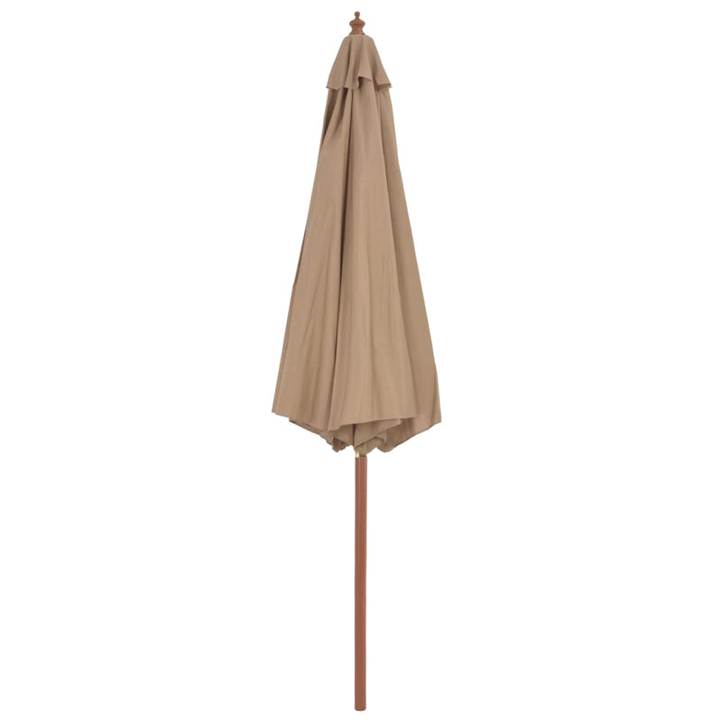Load image into Gallery viewer, Vidaxl parasol met houten paal 300 cm taupe