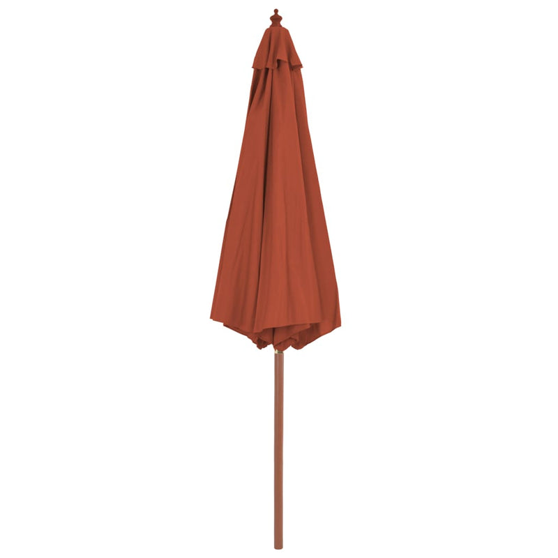 Load image into Gallery viewer, Vidaxl parasol met houten paal 300 cm terracotta