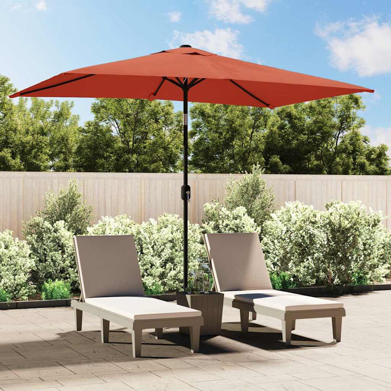 Load image into Gallery viewer, VidaXL Parasol met metalen paal 300x200 cm terracotta