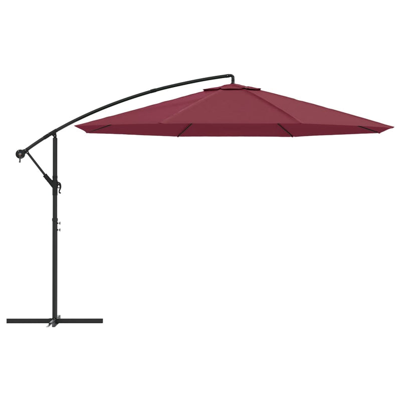 Load image into Gallery viewer, Vidaxl zweefparasol met aluminium paal 350 cm bordeauxrood