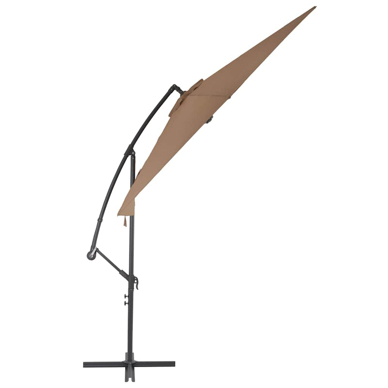 Load image into Gallery viewer, Vidaxl zweefparasol met aluminium paal 300 cm taupe