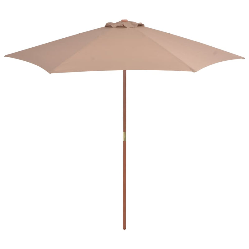 Load image into Gallery viewer, Vidaxl parasol met houten paal 270 cm taupe