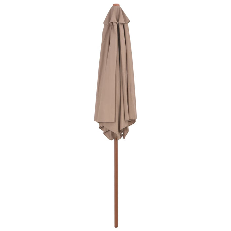 Load image into Gallery viewer, Vidaxl parasol met houten paal 270 cm taupe