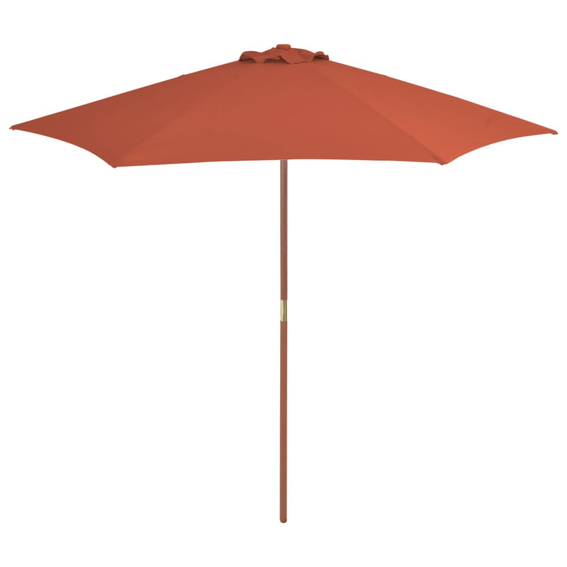 Load image into Gallery viewer, Vidaxl parasol met houten paal 270 cm terracotta