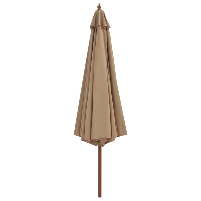 Load image into Gallery viewer, Vidaxl parasol met houten paal 350 cm taupe