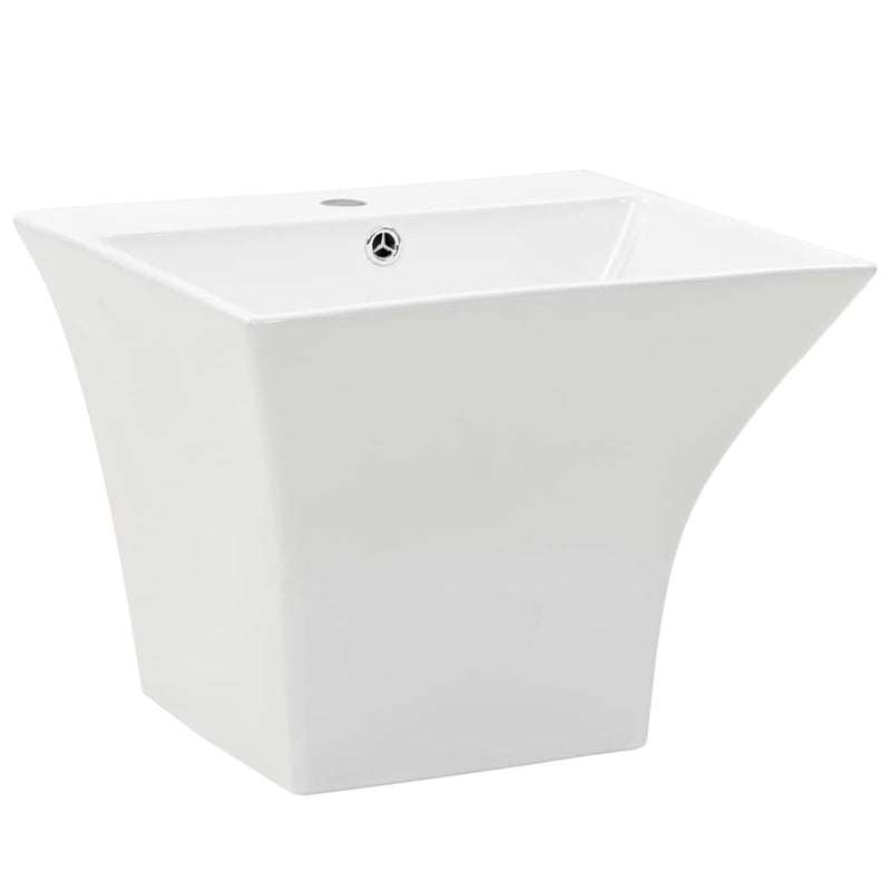 Load image into Gallery viewer, Vidaxl wasbak wandgemonteerd 500x450x410 mm keramiek wit