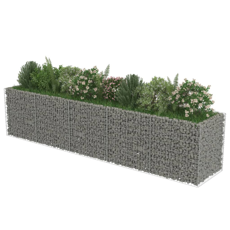 Load image into Gallery viewer, VidaXL Gabion plantenbak verhoogd 450x90x100 cm gegalvaniseerd staal