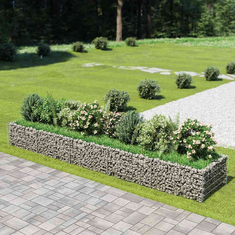 Load image into Gallery viewer, Vidaxl gabion plantenbak verhoogd 450x90x50 cm gegalvaniseerd staal