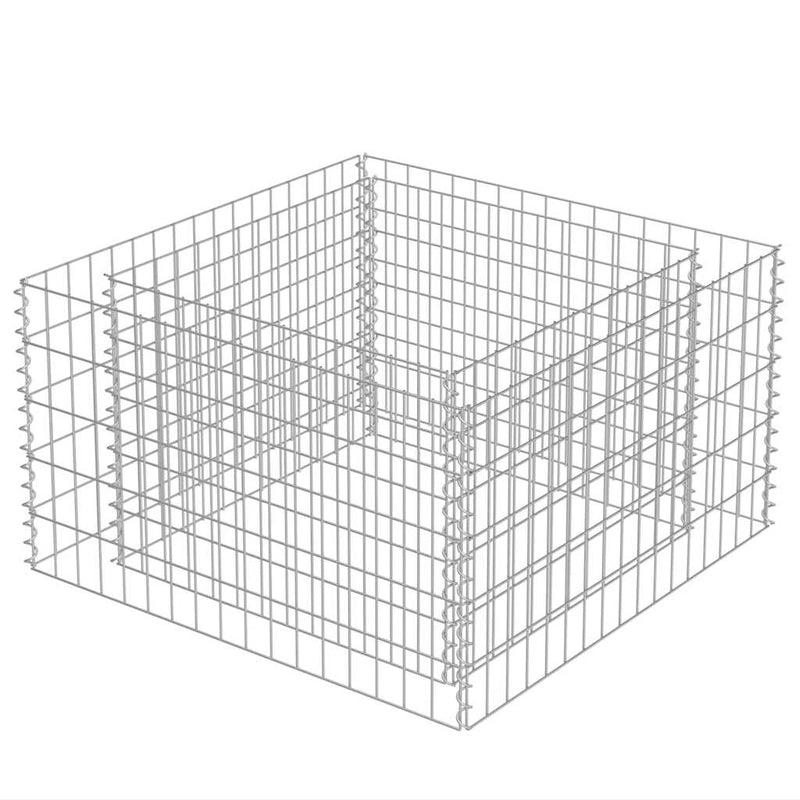 Load image into Gallery viewer, Vidaxl gabion plantenbak verhoogd 90x90x50 cm gegalvaniseerd staal