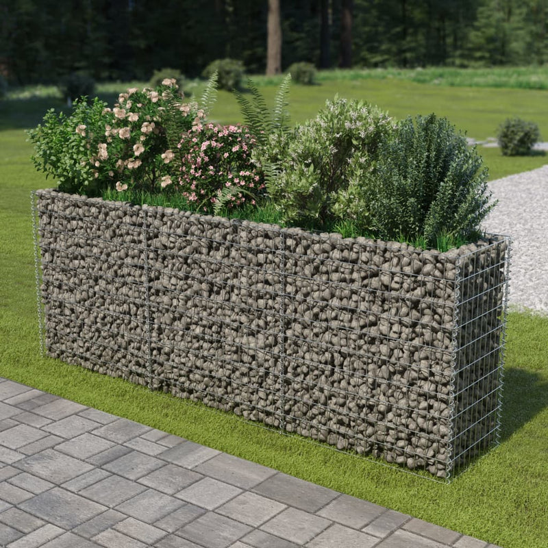 Load image into Gallery viewer, VidaXL Gabion plantenbak verhoogd 270x50x100 cm gegalvaniseerd staal
