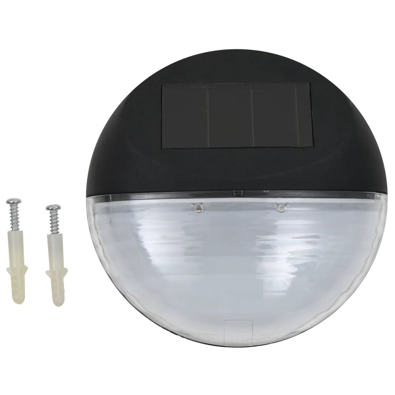 Load image into Gallery viewer, Vidaxl led-wandlampen solar rond zwart 12 st