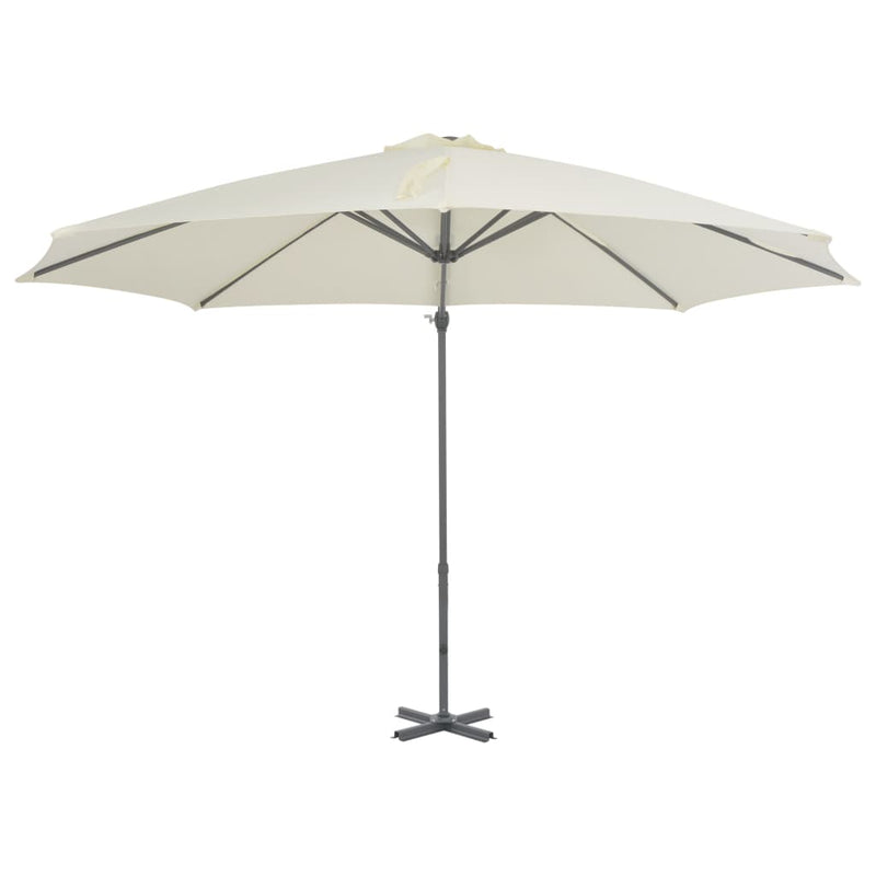 Load image into Gallery viewer, Vidaxl zweefparasol met aluminium paal 300 cm zandkleurig