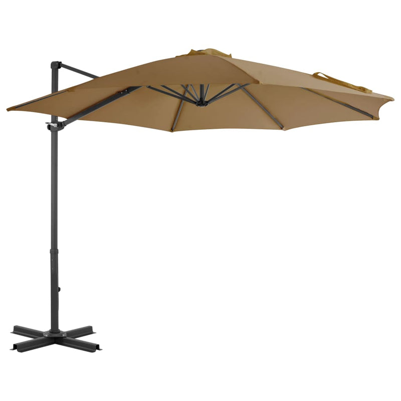 Load image into Gallery viewer, Vidaxl zweefparasol met aluminium paal 300 cm taupe