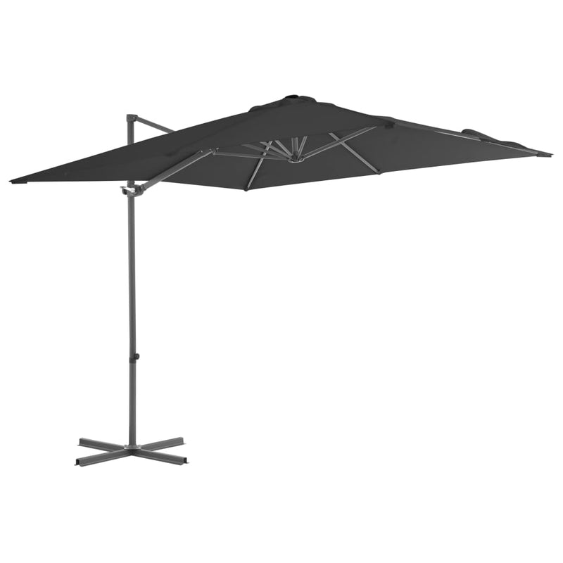 Load image into Gallery viewer, Vidaxl zweefparasol met stalen paal 250x250 cm antracietkleurig