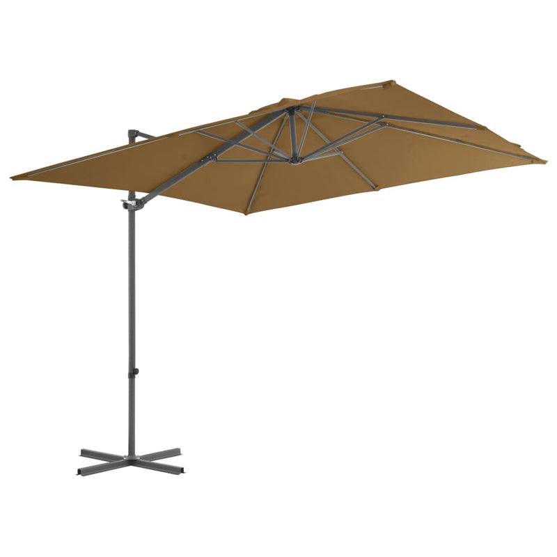 Load image into Gallery viewer, Vidaxl zweefparasol met stalen paal 250x250 cm taupe
