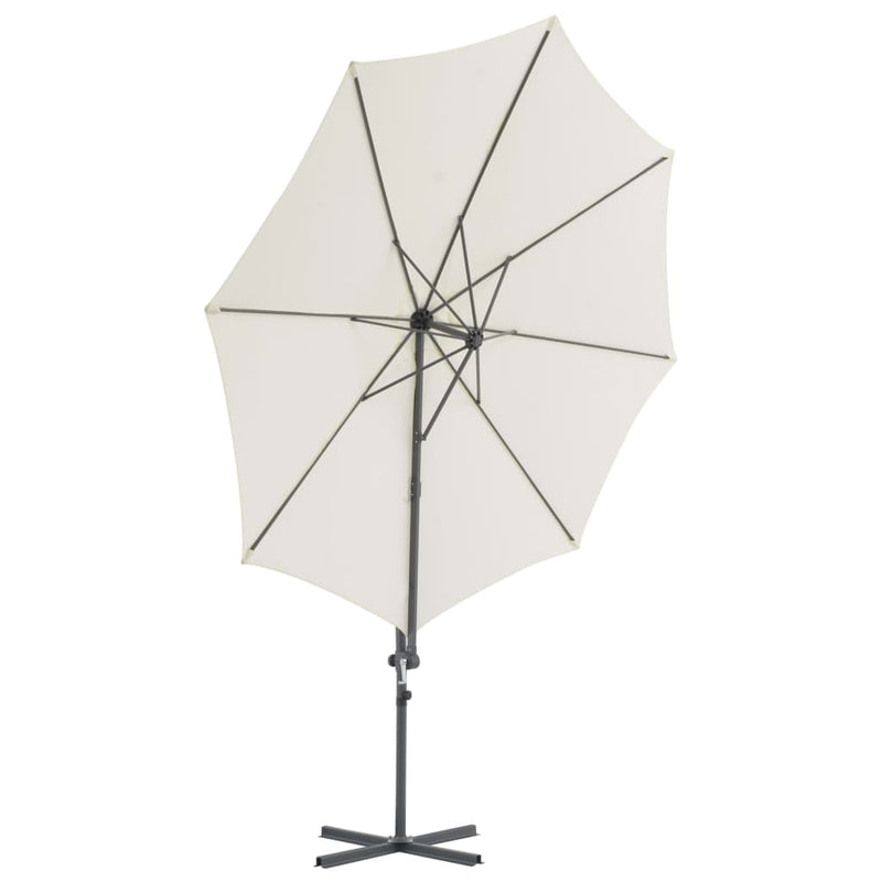 Load image into Gallery viewer, Vidaxl zweefparasol met stalen paal 300 cm zandkleurig