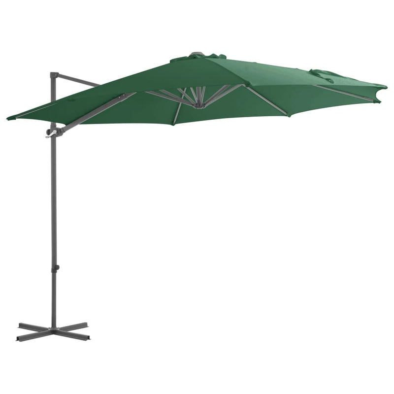Load image into Gallery viewer, Vidaxl zweefparasol met stalen paal 300 cm groen