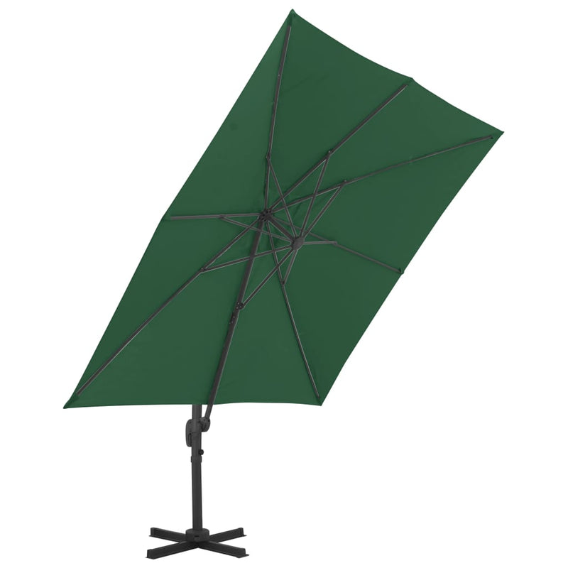 Load image into Gallery viewer, Vidaxl zweefparasol met aluminium paal 400x300 cm groen