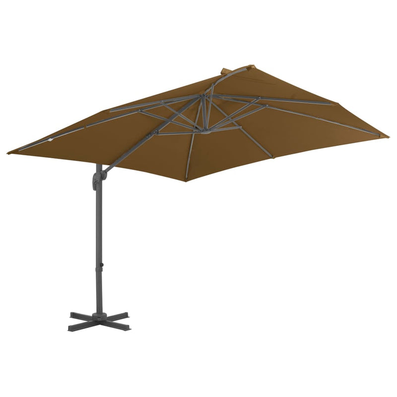 Load image into Gallery viewer, Vidaxl zweefparasol met aluminium paal 300x300 cm taupe
