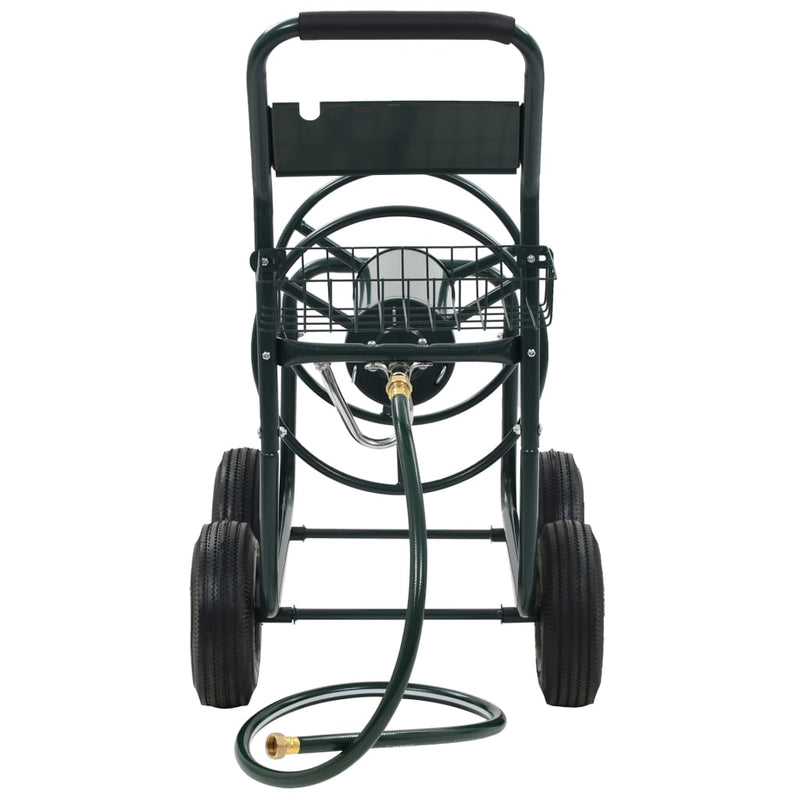 Afbeelding laden in galerijviewer, Vidaxl tuinslangtrolley met 1 2 slangkoppeling 75 m staal