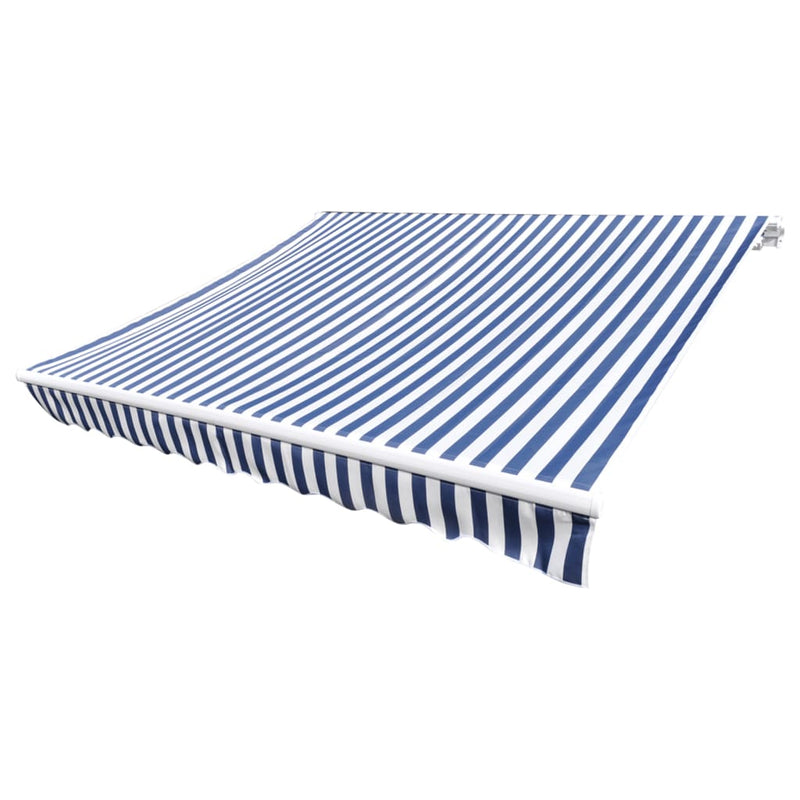 Load image into Gallery viewer, Vidaxl luifeldoek 500x300 cm canvas blauw en wit