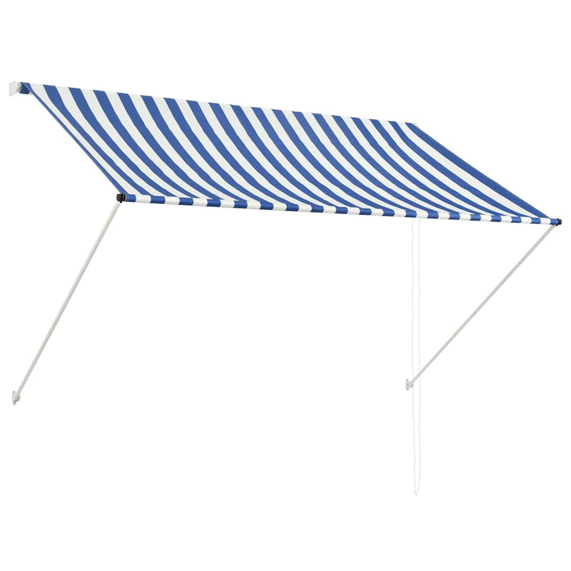 Load image into Gallery viewer, Vidaxl luifel uittrekbaar 200x150 cm blauw en wit