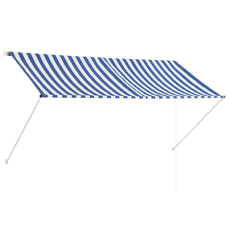 Load image into Gallery viewer, Vidaxl luifel uittrekbaar 250x150 cm blauw en wit