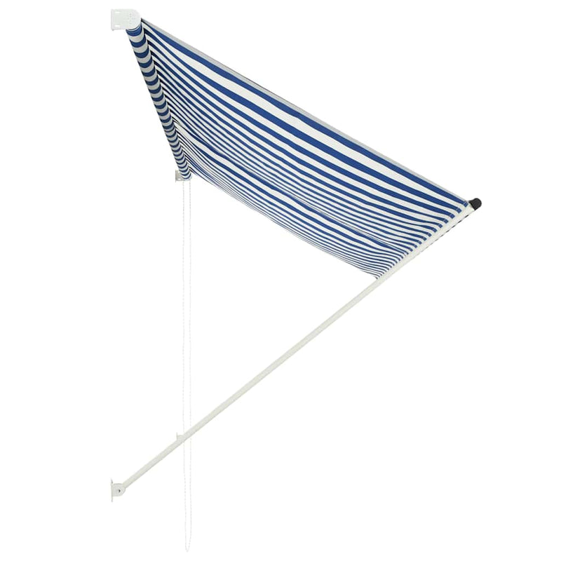 Load image into Gallery viewer, Vidaxl luifel uittrekbaar 250x150 cm blauw en wit