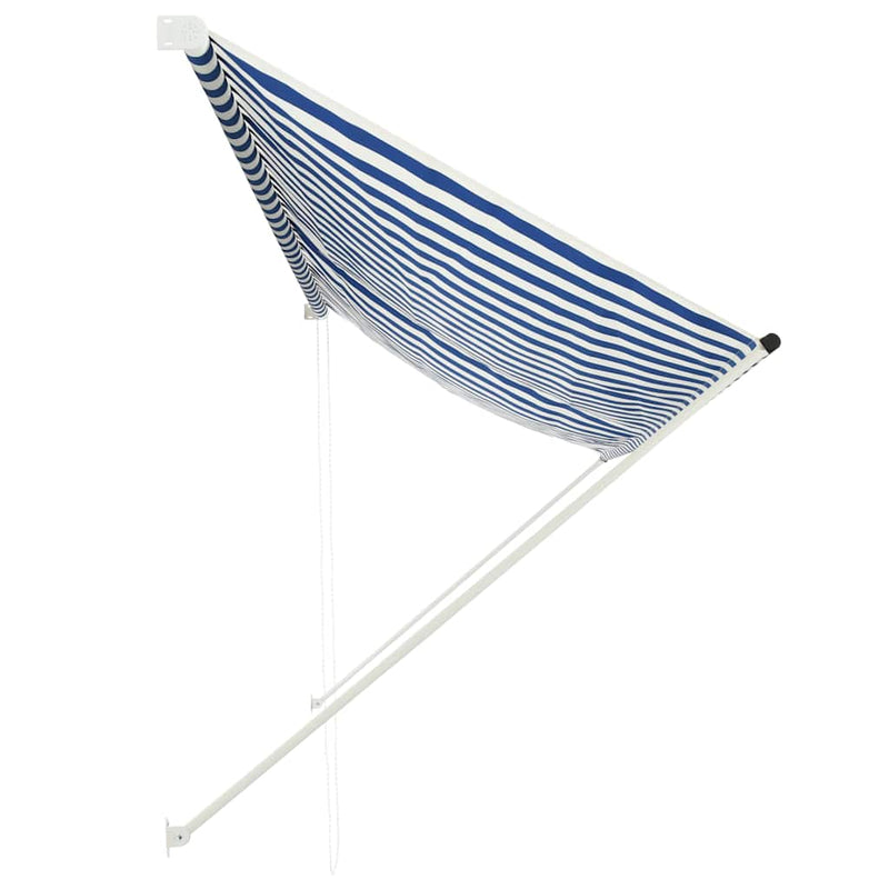 Load image into Gallery viewer, Vidaxl luifel uittrekbaar 350x150 cm blauw en wit