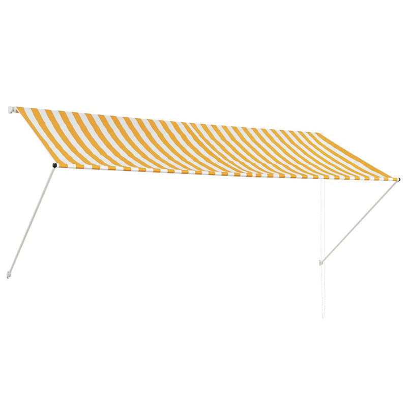 Load image into Gallery viewer, Vidaxl luifel uittrekbaar 300x150 cm geel en wit