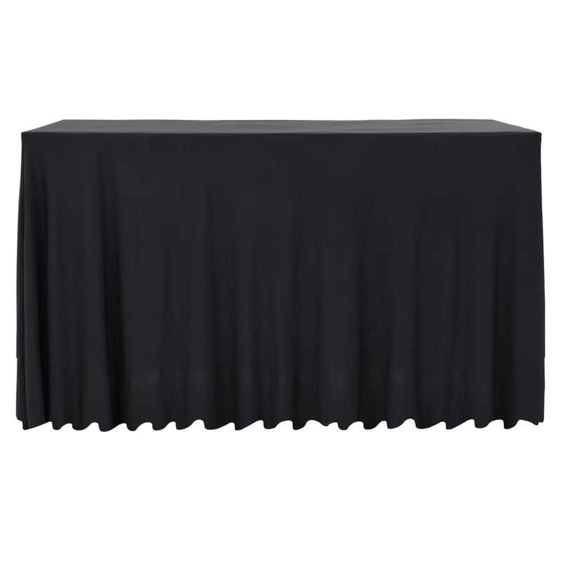 Load image into Gallery viewer, VidaXL Tafelkleden 2 st met rok stretch 243x76x74 cm antracietkleurig