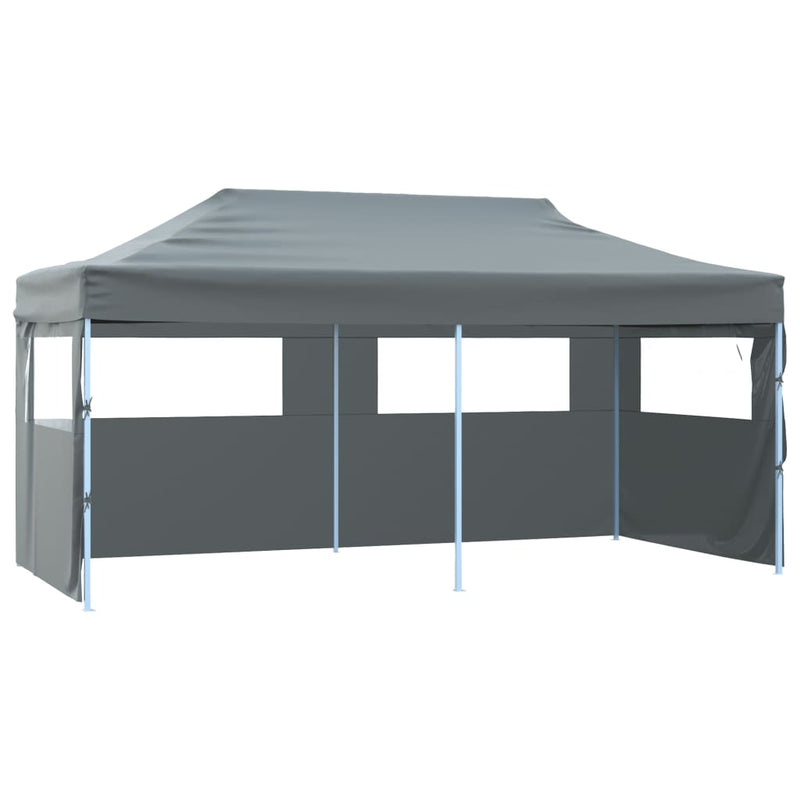 Load image into Gallery viewer, VidaXL Partytent pop-up inklapbaar met zijwanden 3x6 m antraciet