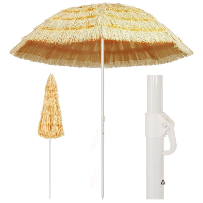Load image into Gallery viewer, VidaXL Strandparasol Hawaï stijl 240 cm naturel