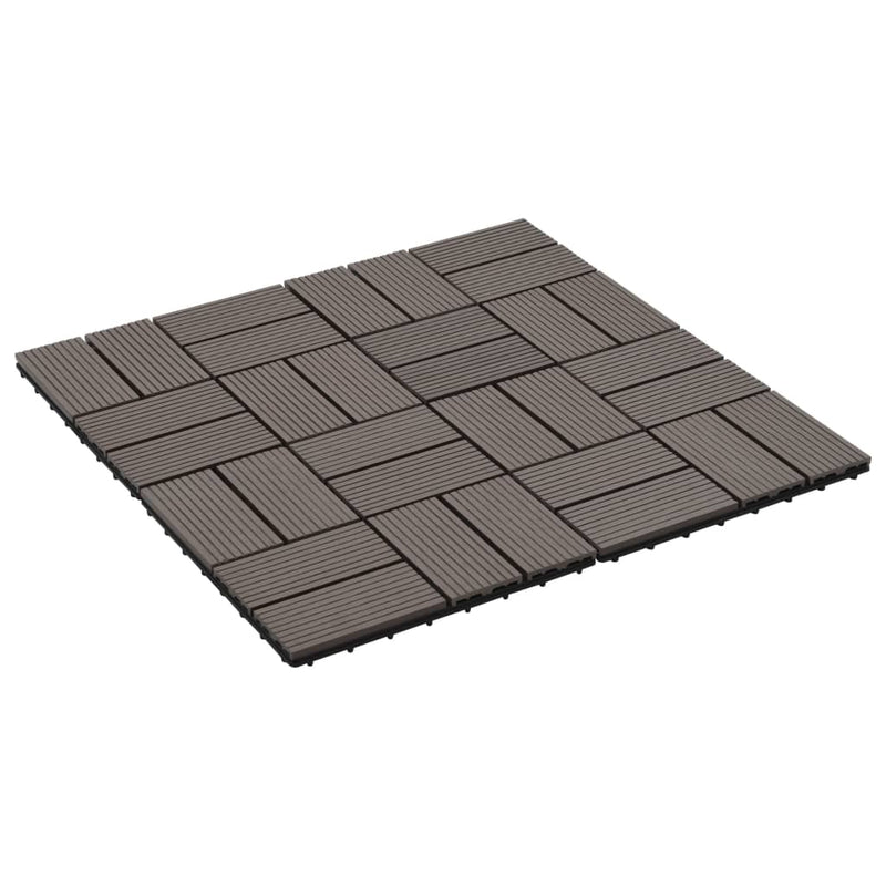 Load image into Gallery viewer, VidaXL Terrastegels 30x30 cm 1 m² HKC donkerbruin 11 st