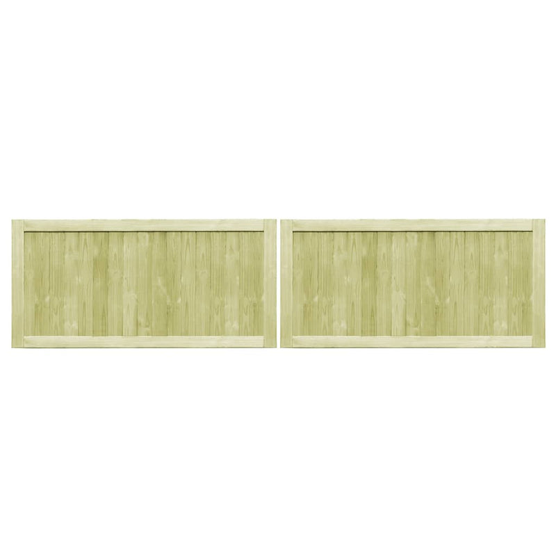 Load image into Gallery viewer, VidaXL Poorten 2 st 300x75 cm geïmpregneerd grenenhout