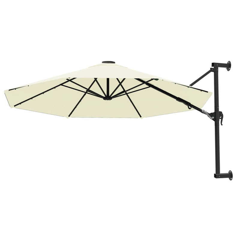 Load image into Gallery viewer, Vidaxl wandparasol met metalen paal 300 cm zandkleurig