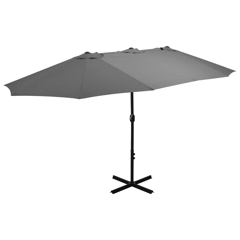 Load image into Gallery viewer, Vidaxl parasol met aluminium paal 460x270 cm antraciet