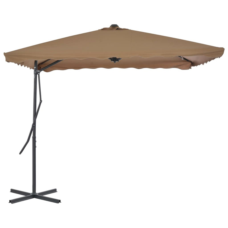 Load image into Gallery viewer, Vidaxl parasol met stalen paal 250x250 cm taupe