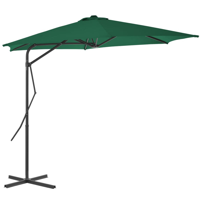 Load image into Gallery viewer, Vidaxl parasol met stalen paal 300 cm groen