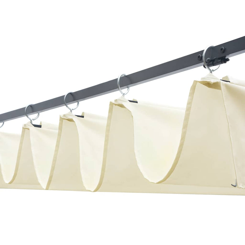 Load image into Gallery viewer, Vidaxl prieel met dak 300x300x220 cm poly rattan bruin en crème