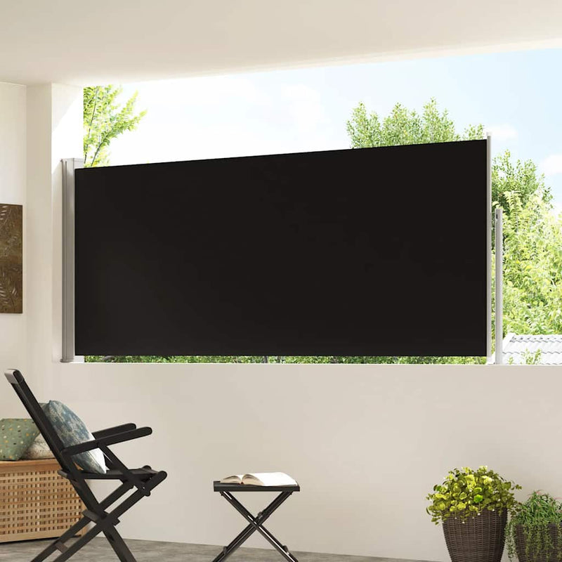 Load image into Gallery viewer, Vidaxl windscherm uittrekbaar 120x300 cm zwart