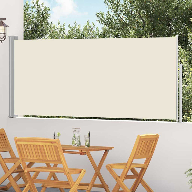 Load image into Gallery viewer, Vidaxl windscherm uittrekbaar 120x300 cm crème