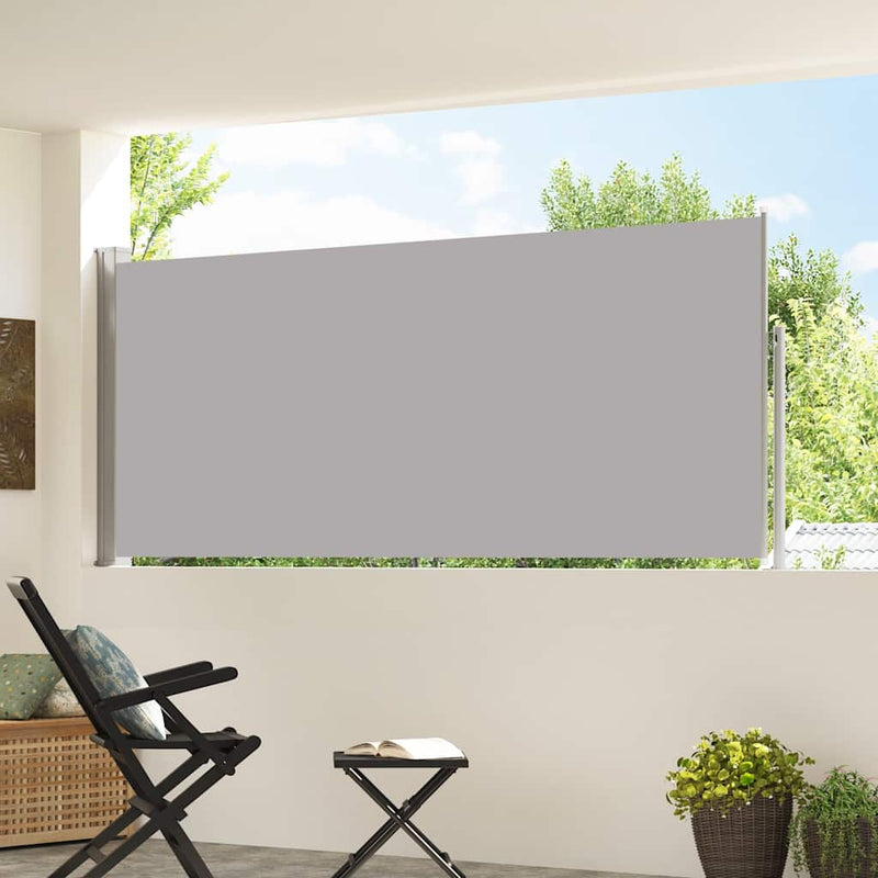 Load image into Gallery viewer, Vidaxl windscherm uittrekbaar 120x300 cm grijs