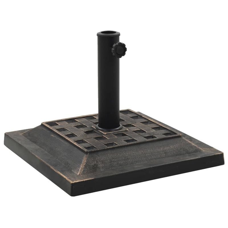 Load image into Gallery viewer, Vidaxl parasolvoet vierkant 12 kg polyresin bronskleurig