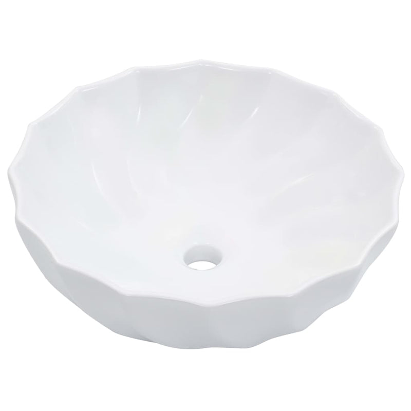 Load image into Gallery viewer, Vidaxl wastafel 46x17 cm keramiek wit