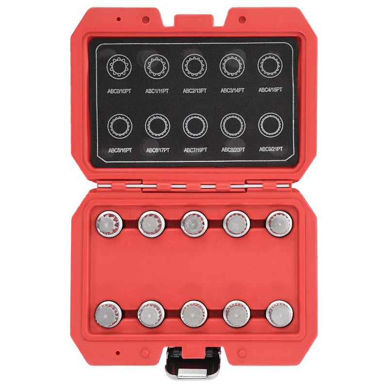 Load image into Gallery viewer, Vidaxl 10-delige wielborgmoersleutelset voor vw