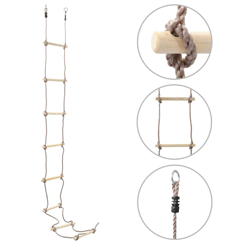 Load image into Gallery viewer, Vidaxl touwladder 290 cm hout